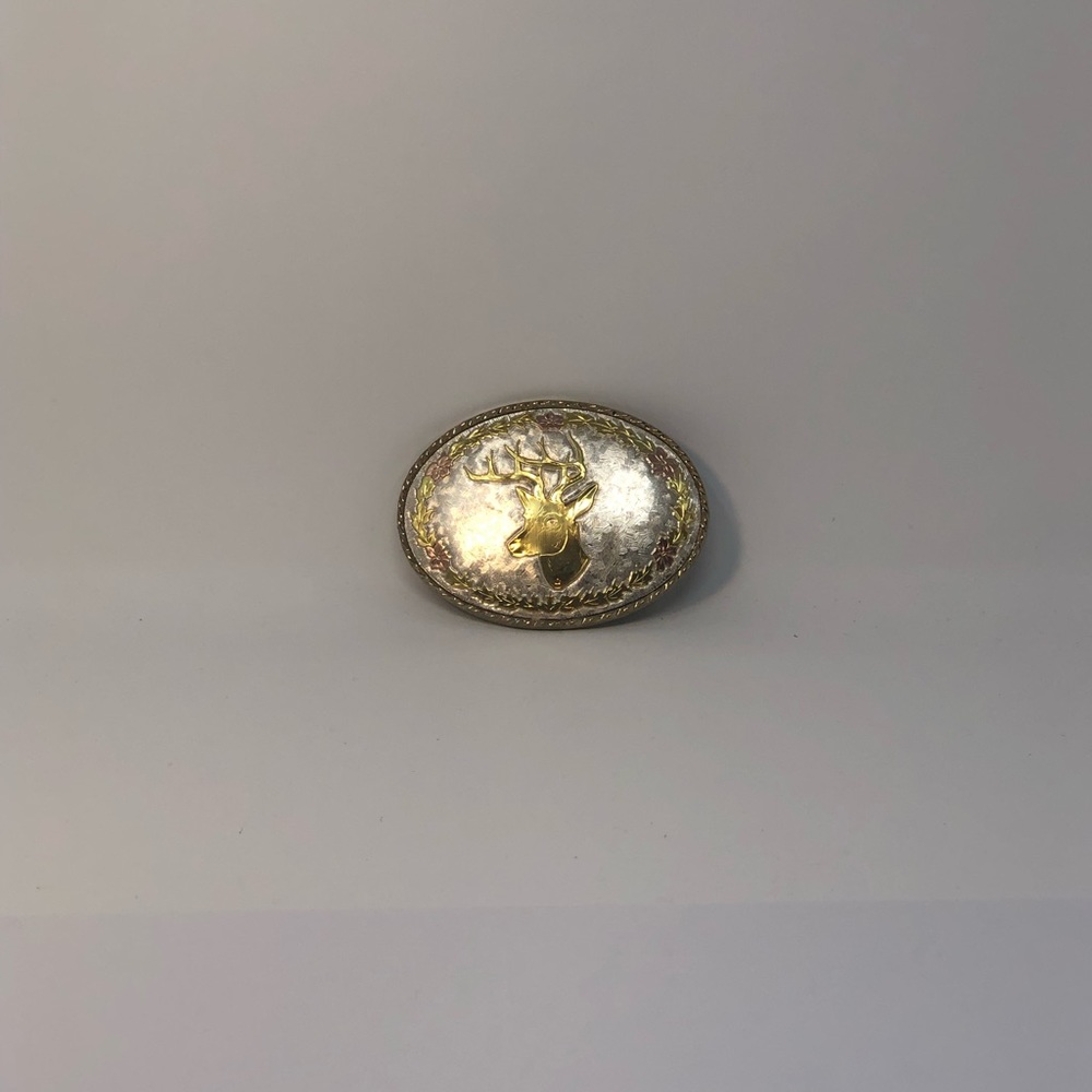 Black hills gold style belt buckle stag deer. - Picture 6 of 11